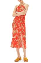 Women's Topshop Eastern Floral Midi Dress Us (fits Like 0) - Red