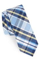 Men's Nordstrom Men's Shop Sean Plaid Cotton Tie, Size - Blue