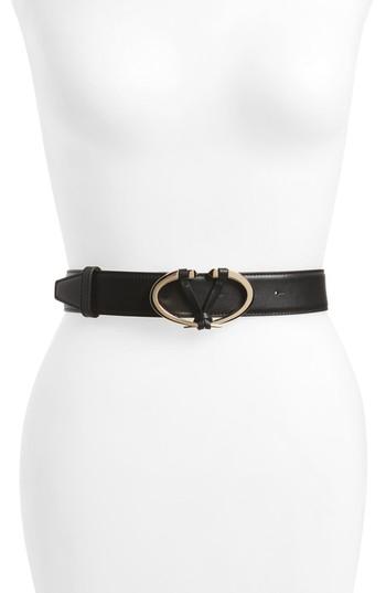 Women's Valentino Garavani V Rivet Leather Belt - Rosso