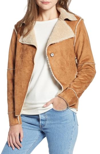 Women's Dylan Faux Shearling Jacket - Beige