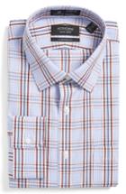 Men's Nordstrom Men's Shop Smartcare(tm) Traditional Fit Plaid Dress Shirt .5 32 - Orange