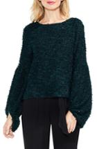 Women's Vince Camuto Bubble Sleeve Eyelash Knit Sweater, Size - Green