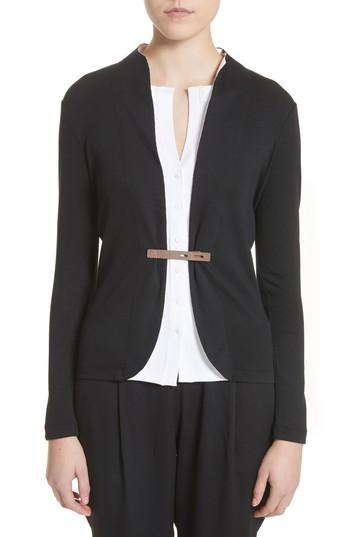 Women's Fabiana Filippi Cotton Blend Cardigan With Insert Us / 42 It - Black