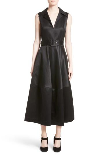 Women's Co Cotton Sateen A-line Dress