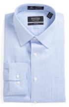 Men's Nordstrom Men's Shop Smartcare(tm) Trim Fit Stripe Dress Shirt .5 - 34/35 - Blue