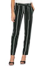 Women's Vince Camuto Black Stripe Tie Waist Pants - Black