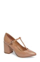 Women's Linea Paolo Brandt T-strap Pump M - Beige