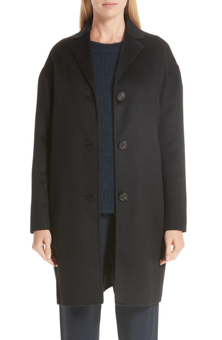 Women's Mansur Gavriel Longline Cashmere Coat Us / 40 It - Black