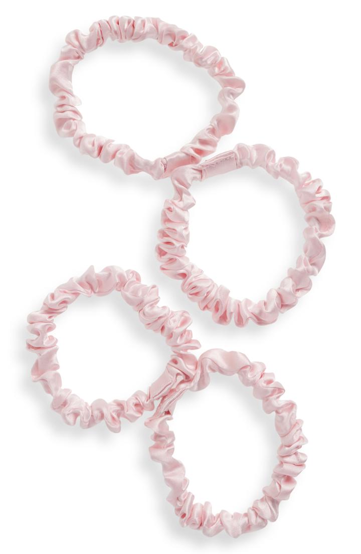 Kitsch Sleep Ritual 4-pack Silk Scrunchies, Size - Pink