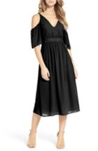 Women's Charles Henry Cold Shoulder Midi Dress
