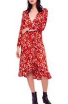 Women's Free People Covent Garden Midi Wrap Dress - Red
