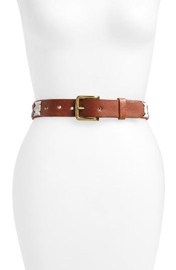 Women's Aspiga Ayo Beaded Leather Belt - Blue/ Orange