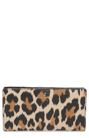 Women's Kate Spade New York Hyde Lane Leopard - Stacy Wallet -