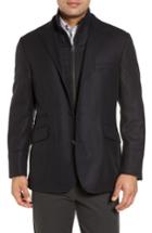 Men's Kroon Ritchie Aim Hybrid Classic Fit Wool & Cashmere Sport Coat R - Black