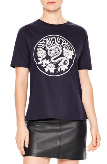 Women's Sandro Izar 'love Never Left' Graphic Tee - Blue