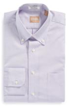Men's Gitman Regular Fit Pinpoint Cotton Oxford Button Down Dress Shirt - 35 - Purple