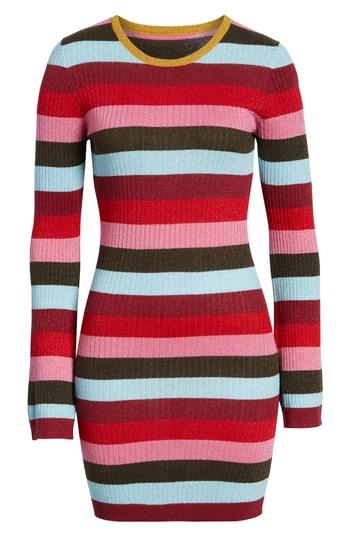 Women's Blanknyc Stripe Sweater Dress - Red