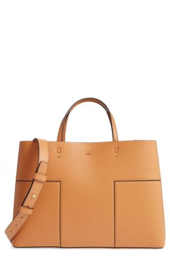 Tory Burch Block-t Leather Tote - Metallic