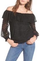 Women's Devlin Wilma Off The Shoulder Lace Blouse - Black