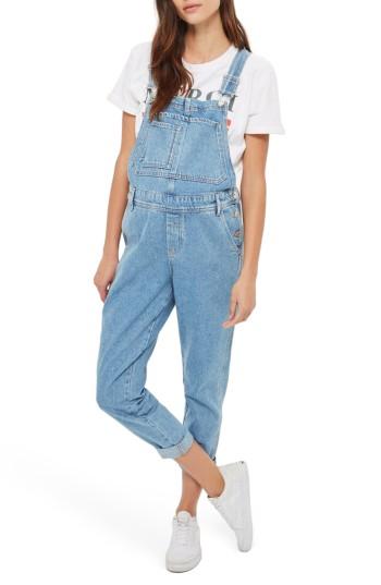 Women's Topshop Maternity Boyfriend Overalls Us (fits Like 0-2) - Blue