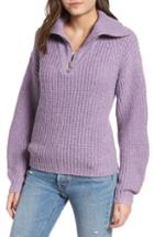 Women's Bp. Quarter Zip Sweater, Size - Purple