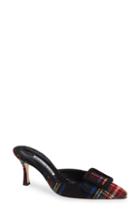 Women's Manolo Blahnik Maysalebi Buckle Mule Us / 34eu - Blue