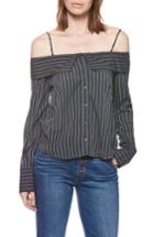 Women's Paige Lunetta Stripe Off The Shoulder Top - Blue