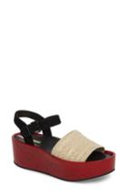 Women's Kenneth Cole New York Danton Platform Wedge Sandal .5 M - Red