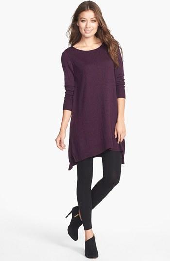 Women's Eileen Fisher Merino Jersey Tunic - Purple