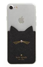 Kate Spade New York Cat Iphone Sticker Pocket, Size - Black