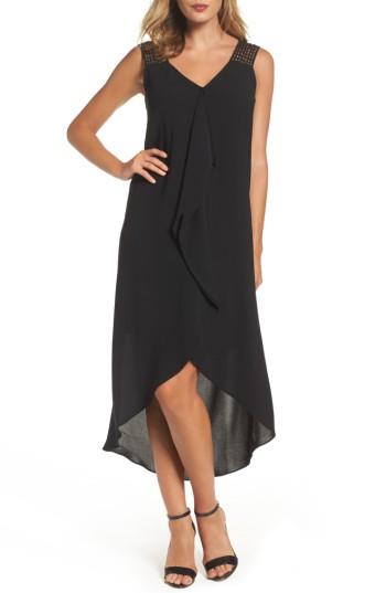 Women's Adrianna Papell Drape Front Shift Dress - Black