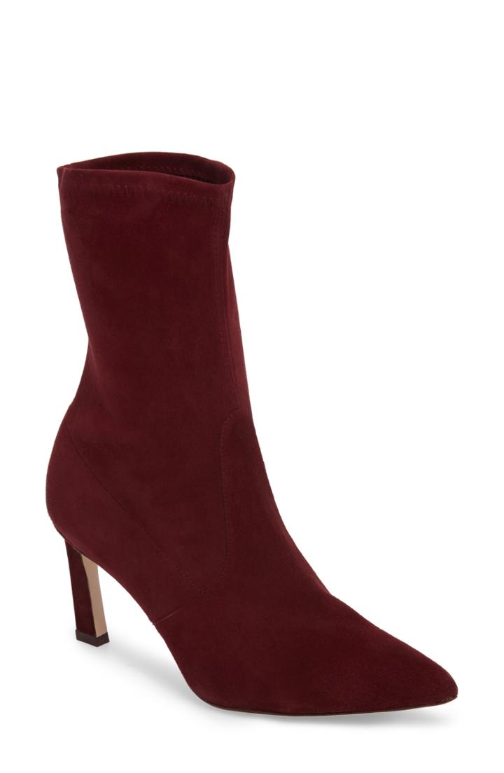 Women's Stuart Weitzman Rapture 75 Bootie M - Red
