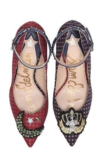 Women's Sam Edelman Hermione Embellished Pump .5 M - Red