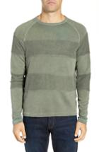 Men's French Connection Tonal Stripe Fit Sweatshirt, Size Small - Green
