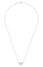 Women's Dinh Van Menottes Trace Pave Diamond Necklace