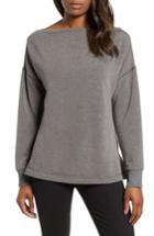 Women's Caslon Off Duty Slash Neck Top - Grey