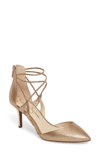 Women's Jessica Simpson Piah Strappy Pump M - Metallic