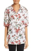 Women's Mcq Alexander Mcqueen Billy Floral Print Blouse Us / 40 It - Ivory