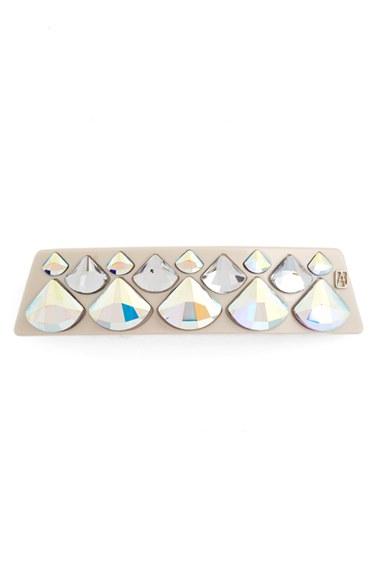 Alexandre De Paris Crystal Barrette, Size - Ivory