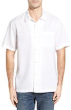 Men's Tommy Bahama Monaco Tides Standard Fit Linen Blend Camp Shirt, Size - White