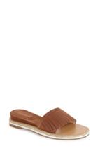 Women's Pelle Moda 'jade' Fringe Slide Sandal M - Brown