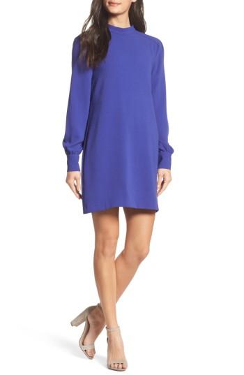 Women's Charles Henry Blouson Sleeve Shift Dress - Blue