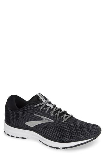 Men's Brooks Revel 2 Running Shoe D - Black