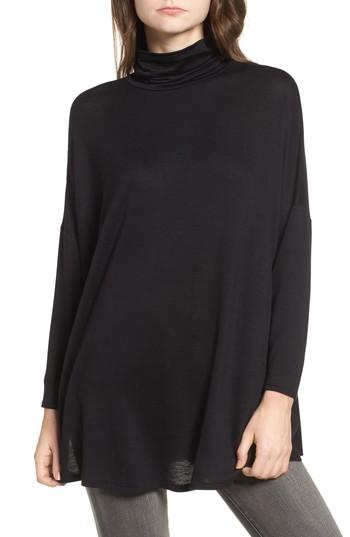 Women's Soprano Mock Neck Tunic - Black