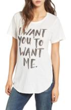 Women's Junk Food I Want You Graphic Tee - White