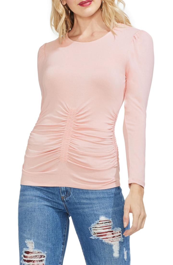 Women's Vince Camuto Cinched Bodice Top, Size - Pink