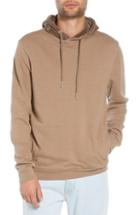 Men's The Rail Velour Blocked Hoodie, Size - Brown