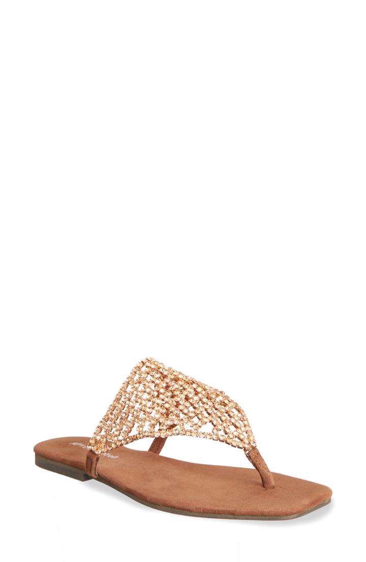 Women's Jeffrey Campbell Abelia Crystal Embellished Sandal M - Brown