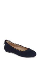 Women's Jack Rogers Lucie Scalloped Flat M - Blue