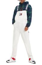 Men's Tommy Jeans Crest Denim Overalls - Ivory